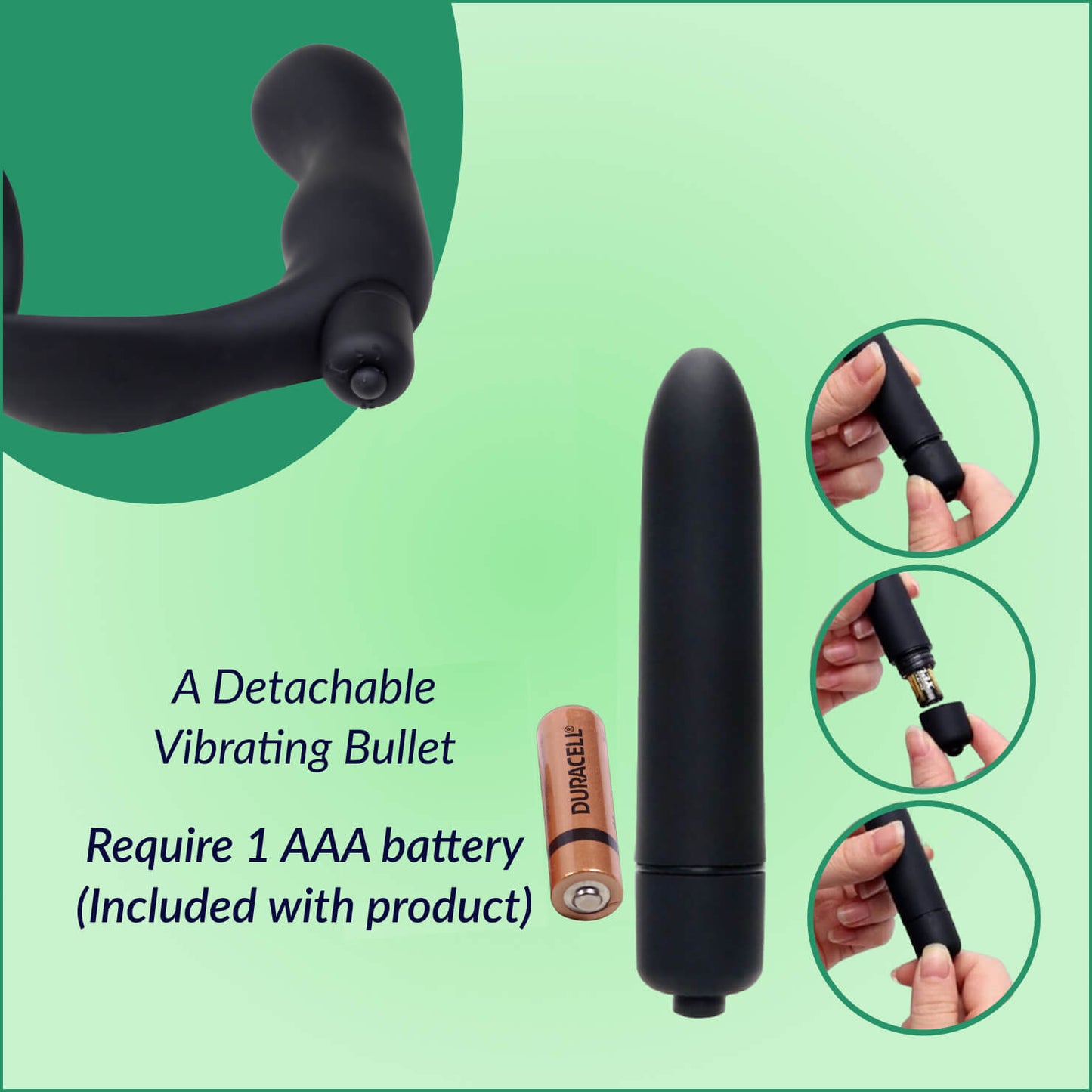 Silicone Prostate Massager - Anal Vibrator - Prostate Stimulator