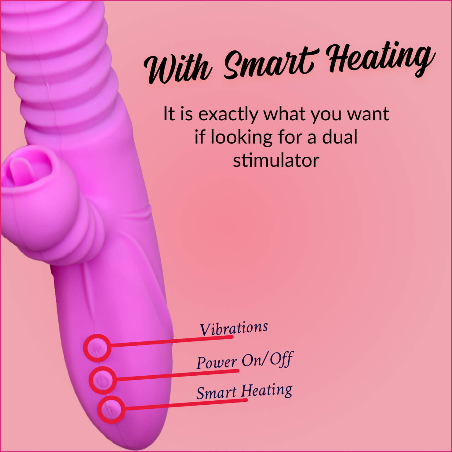 Telescopic Rotating Vibrator - 360° Heating Vibrator - Automatic Vibrator