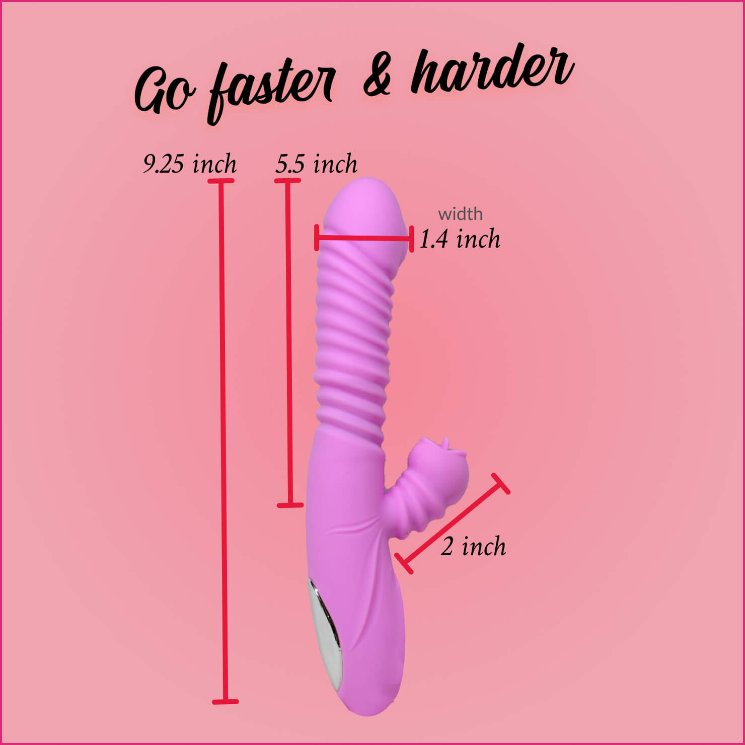 Telescopic Rotating Vibrator - 360° Heating Vibrator - Automatic Vibrator