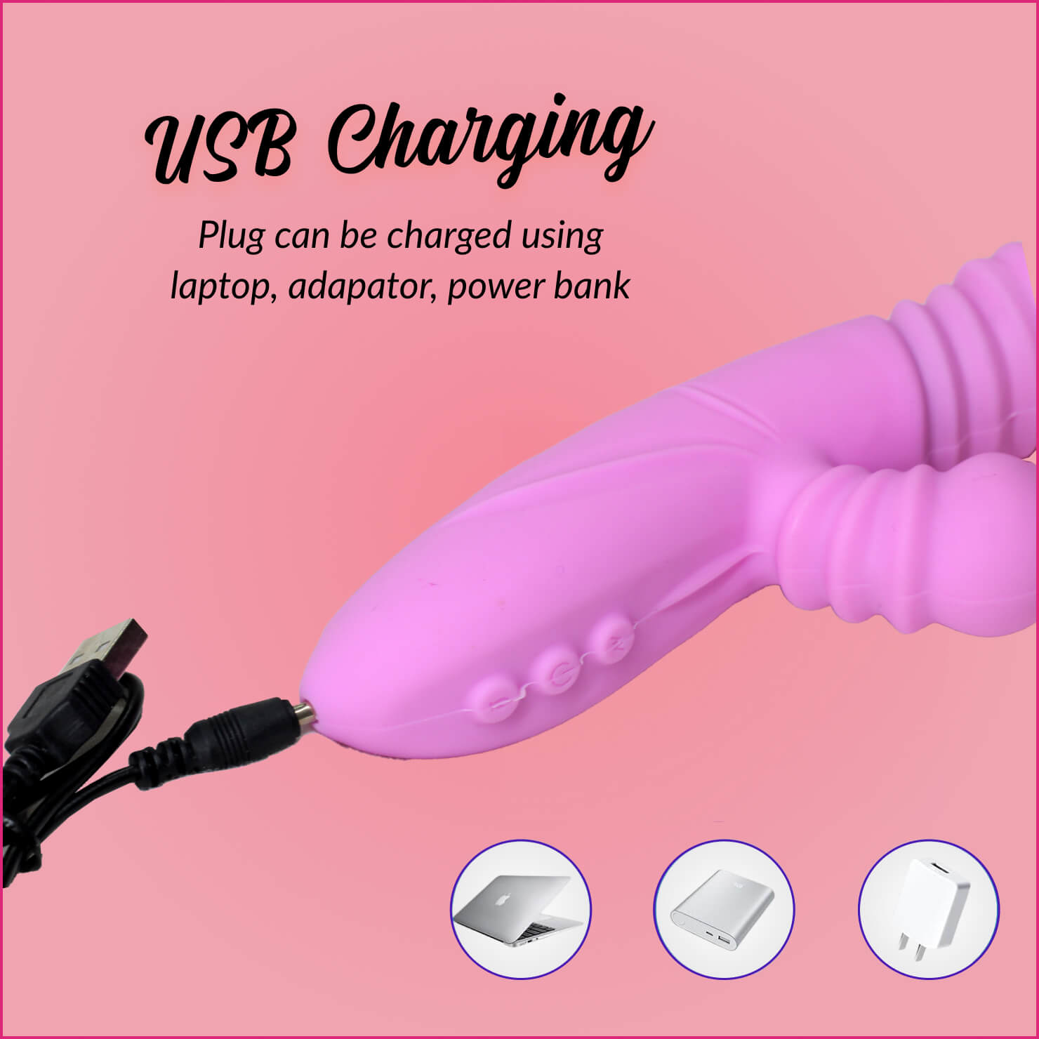 Telescopic Rotating Vibrator - 360° Heating Vibrator - Automatic Vibrator