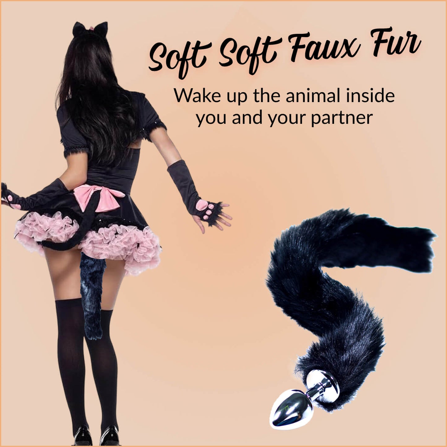 Fox Tail Anal Plug - Long Tail Butt Plug - Sexual Roleplay Toy