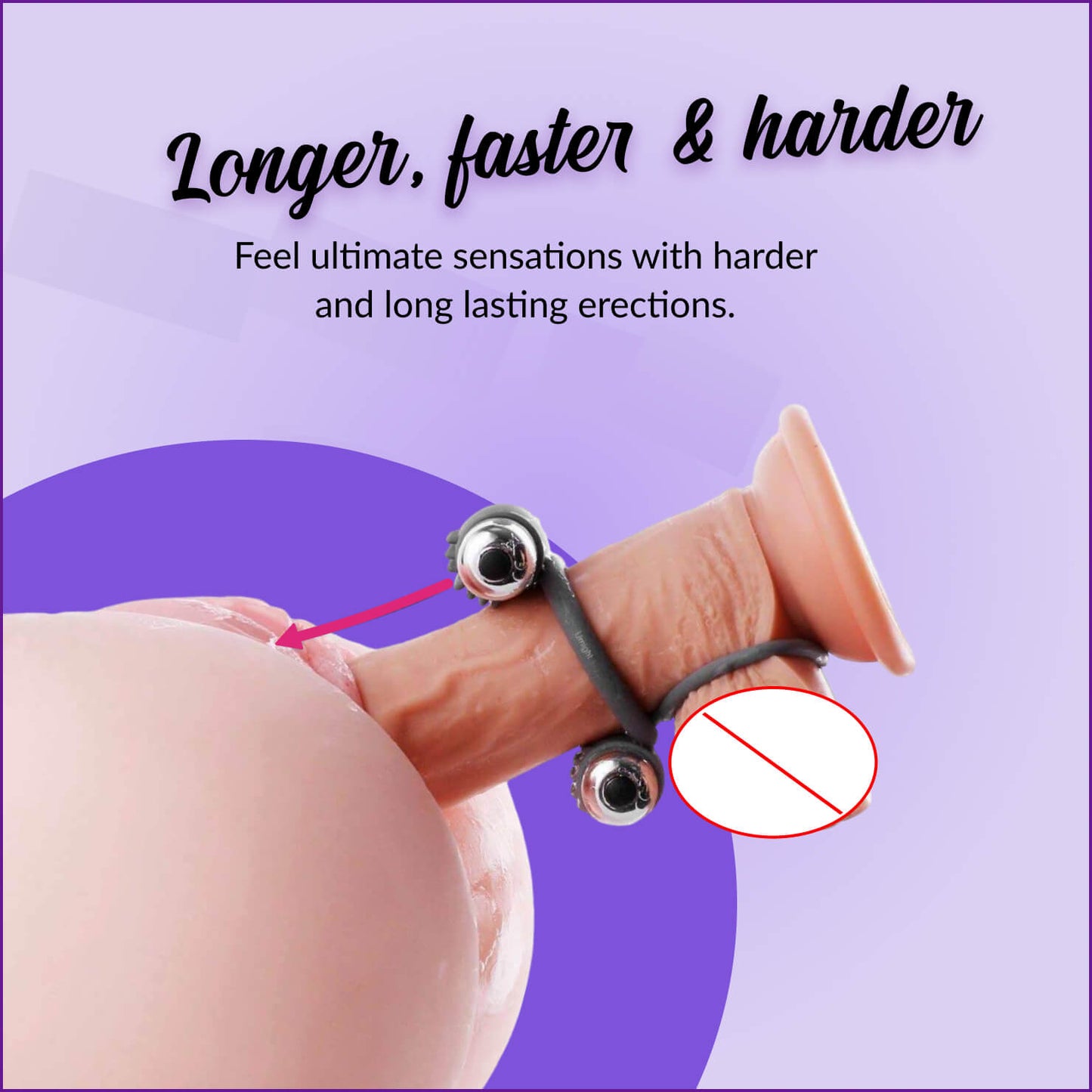 Vibrating Cock Ring - Double Bullet Vibrator - Dual Stimulation Toy