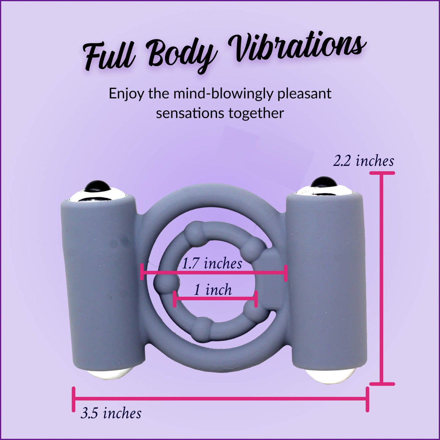 Vibrating Cock Ring - Double Bullet Vibrator - Dual Stimulation Toy