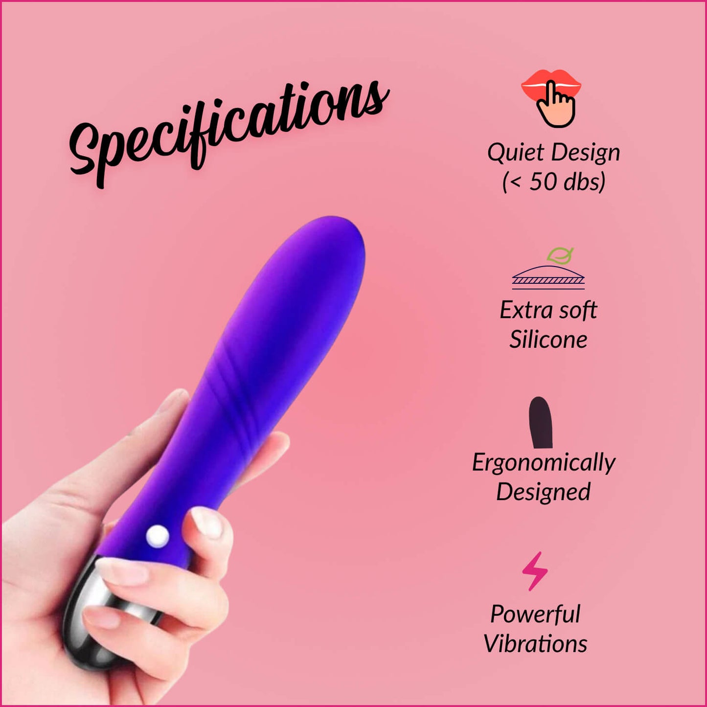 Silent Vibrator - Spear Vibrator - Quiet Adult Toy