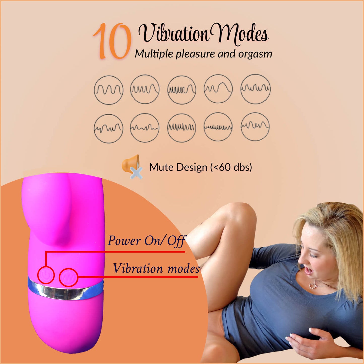 Multi Speed Rabbit Vibrator - G-Spot Vibrator - Dual Stimulation Toy