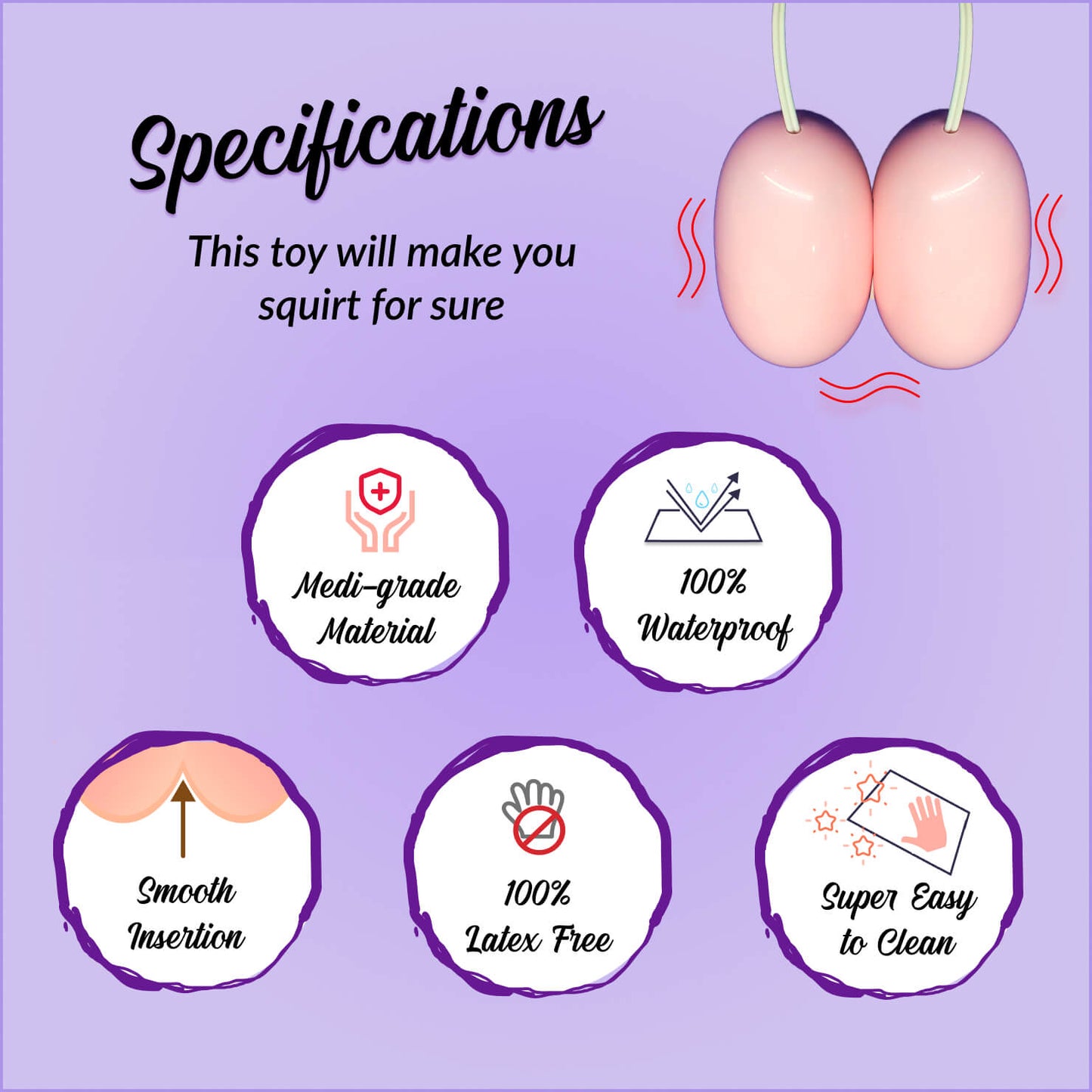 Double Vibrating Egg - Anal and Vaginal Vibrator - Dual Stimulation Toy