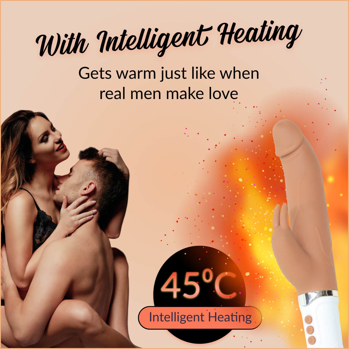 Auto Heating Vibrator - 12 Vibrating Frequencies - Heated Adult Toy