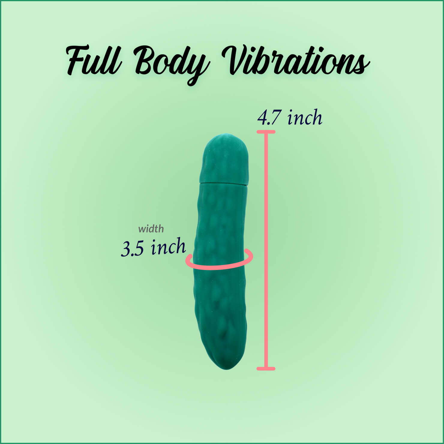 Cucumber Shaped Vibrator - Secret Vibrator - Discreet Adult Toy