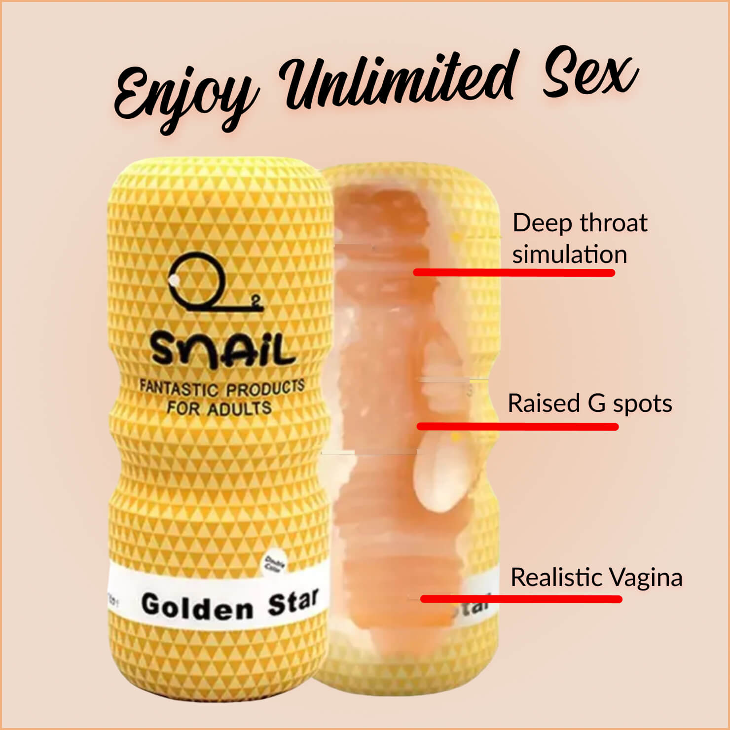 Snail Masturbation Cup - Multi Sensations - Male Masturbator