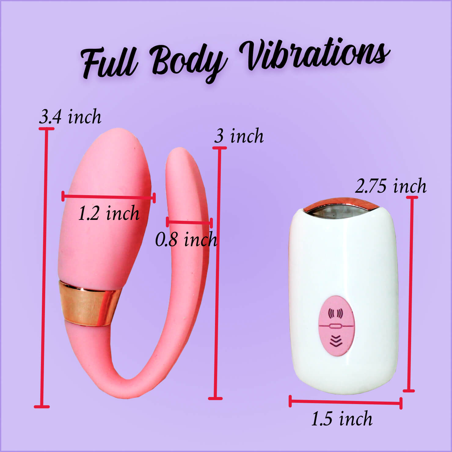 Couples Pleasure Remote Controlled Dual Vibrator - Dual Motors for Intense Sensations - Whisper Quiet - Ergonomic Design for Comfort - Ideal for Couples Play - Rechargeable and Waterproof - Design: Sexual Roleplay Toy