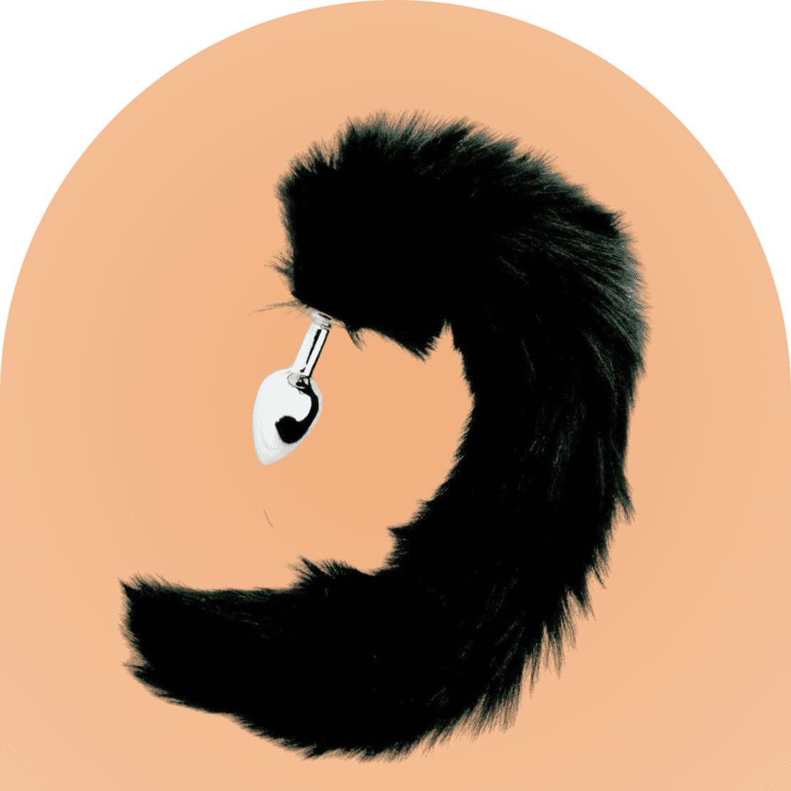 Fox tail with butt plug for bdsm