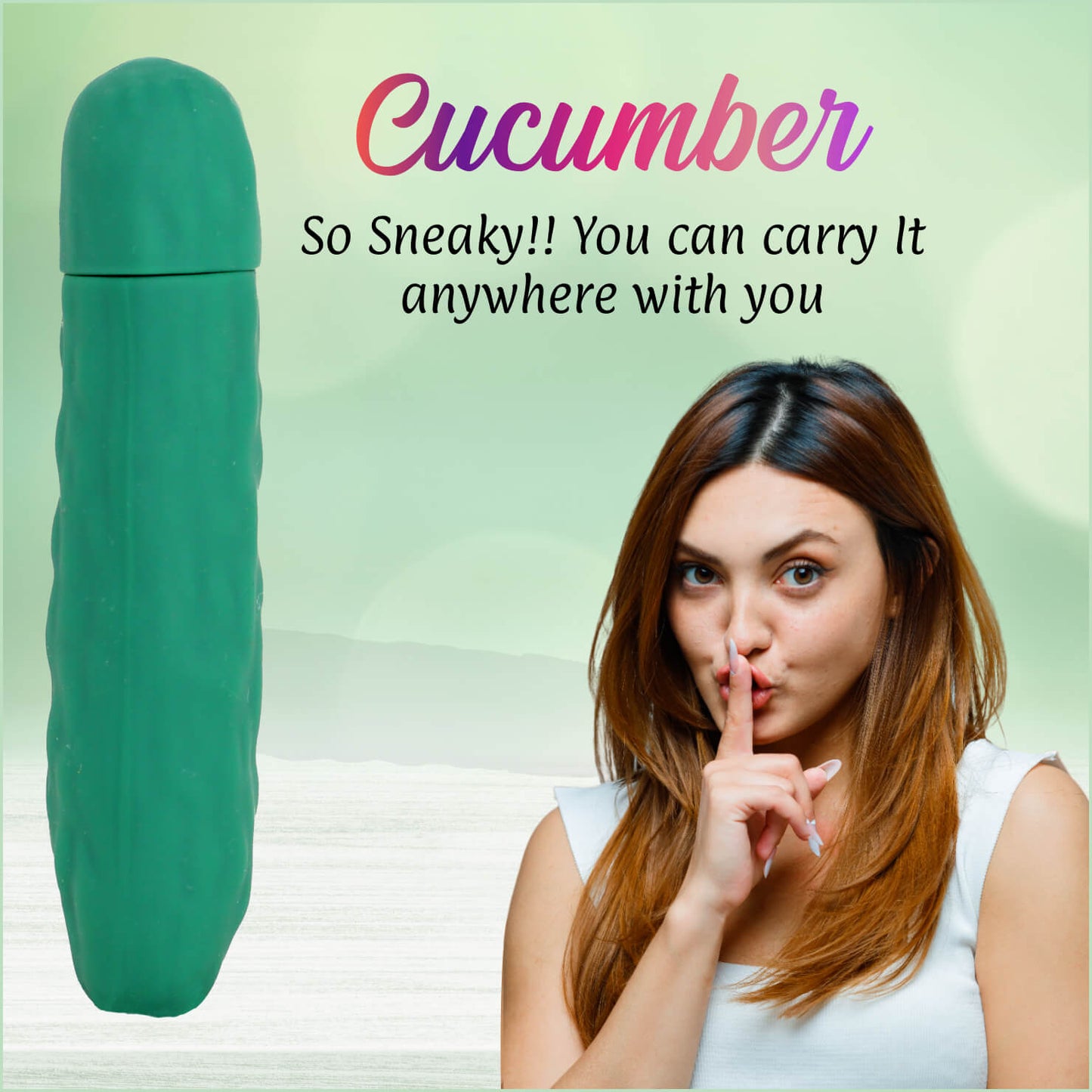 Cucumber Shaped Vibrator - Secret Vibrator - For Women