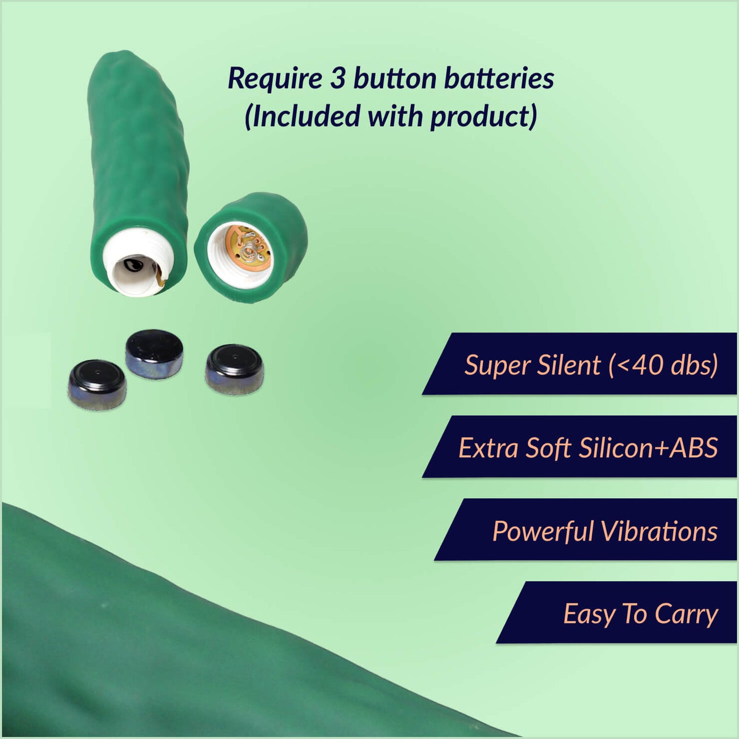 Cucumber Shaped Vibrator - Secret Vibrator - Discreet Adult Toy