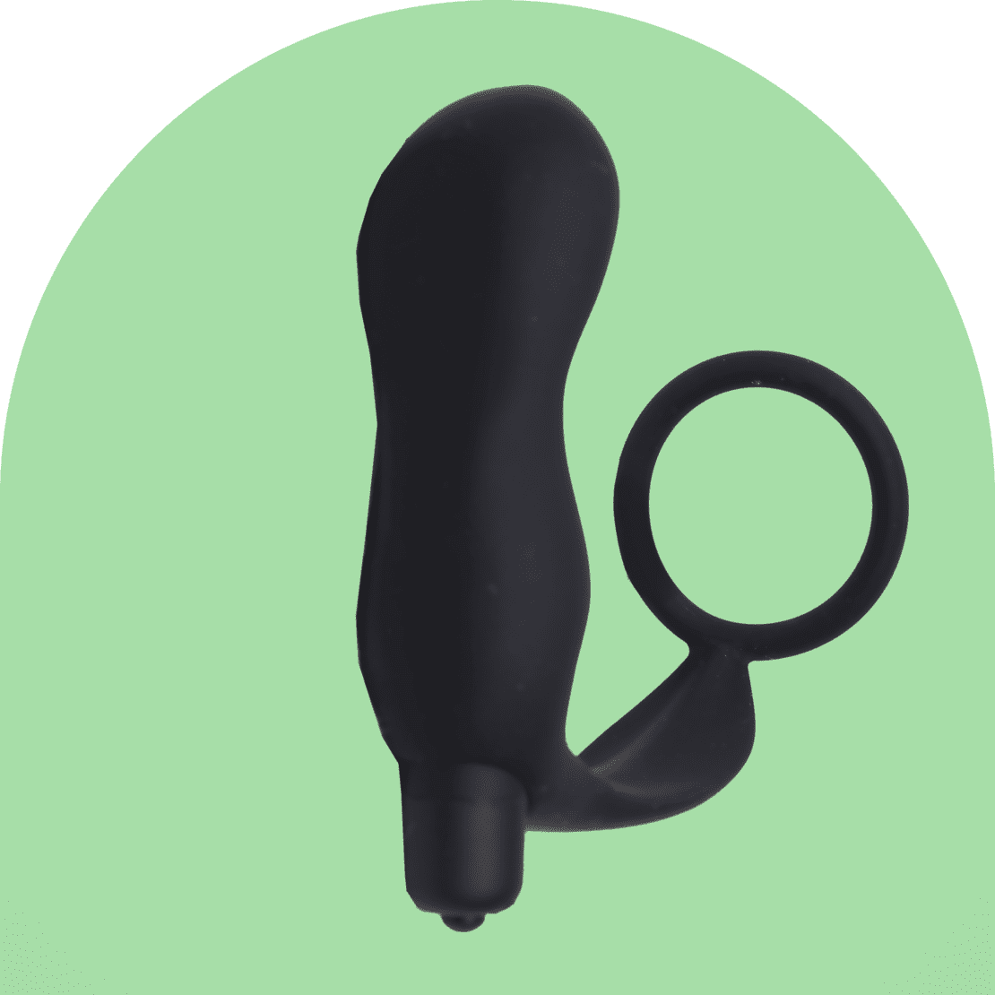 Silicone Prostate Massager for men with vibrating penis ring