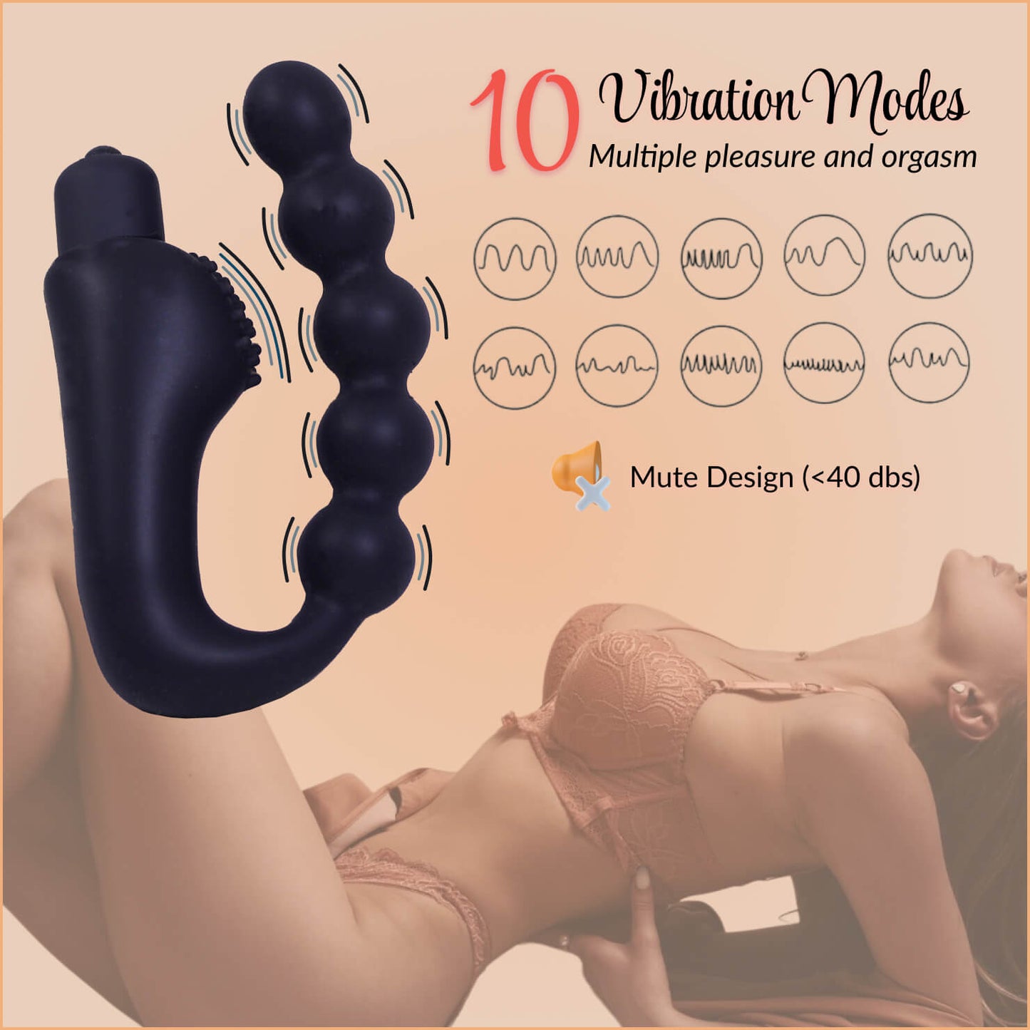 Vibrating Anal Beads - Silicone Massager - Anal Vibrator